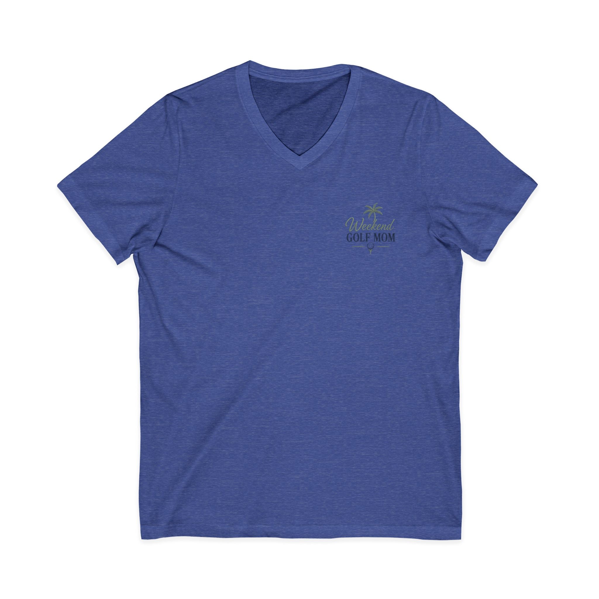 Weekend Golf Mom V-Neck Tee — Golfing Mom Graphic T-Shirt