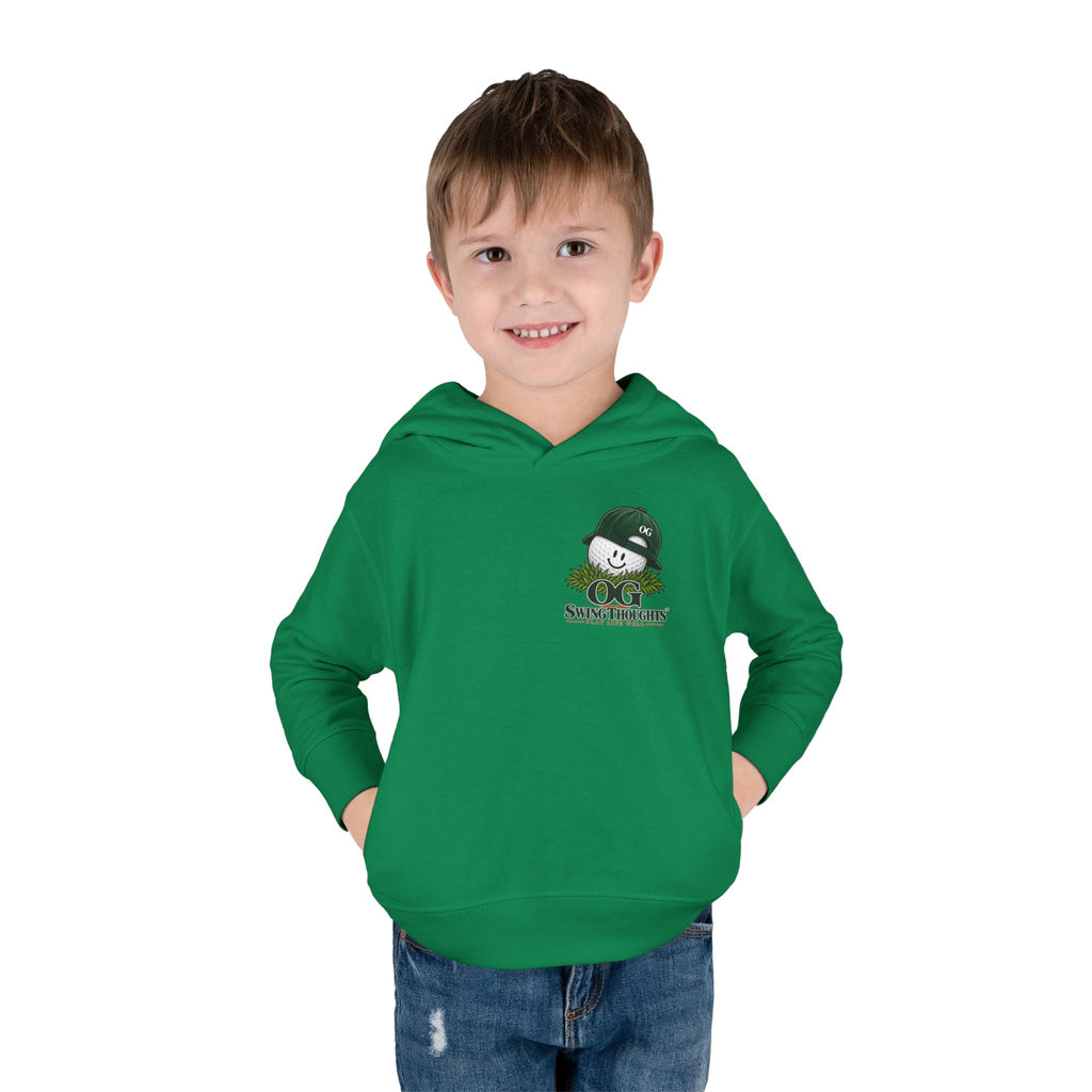 "Little Legend" Toddler Hoodie - 'OG Swing Thoughts' Cute Golf Kid Pullover Fleece