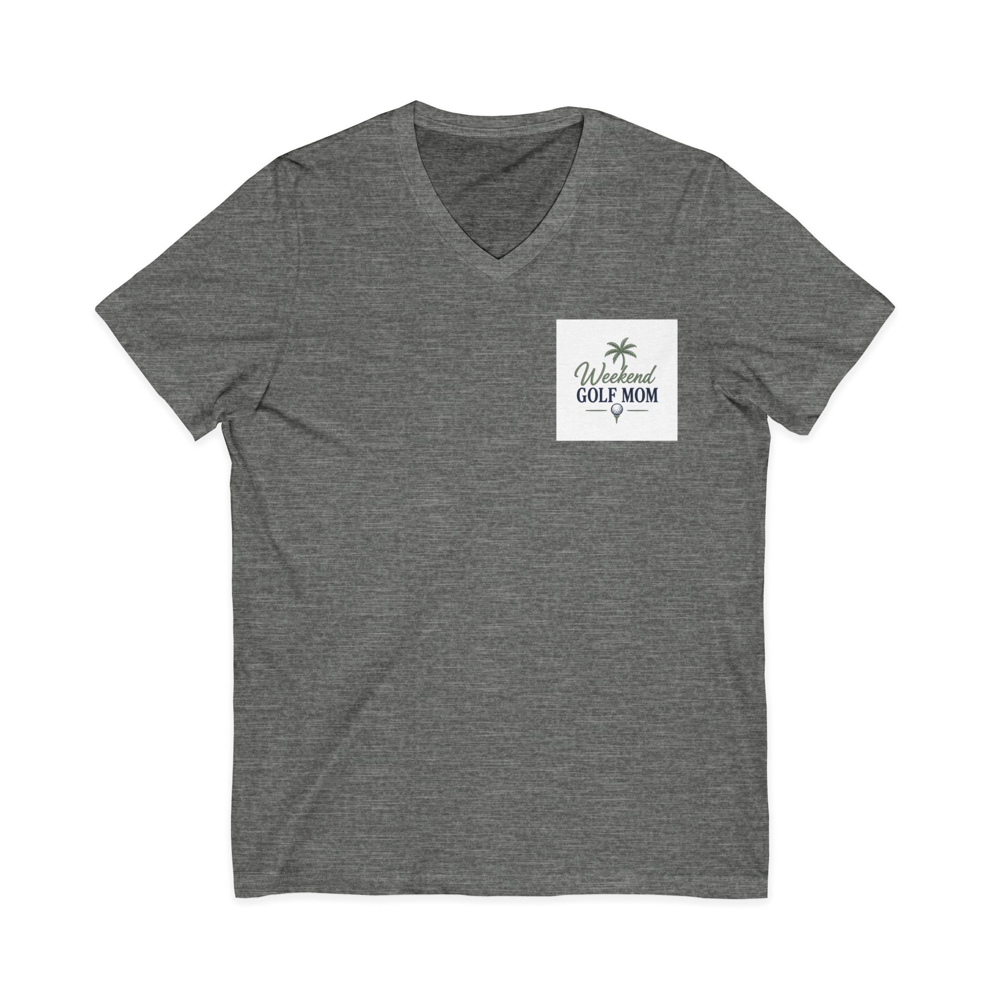 Weekend Golf Mom V-Neck Tee — Golfing Mom Graphic T-Shirt