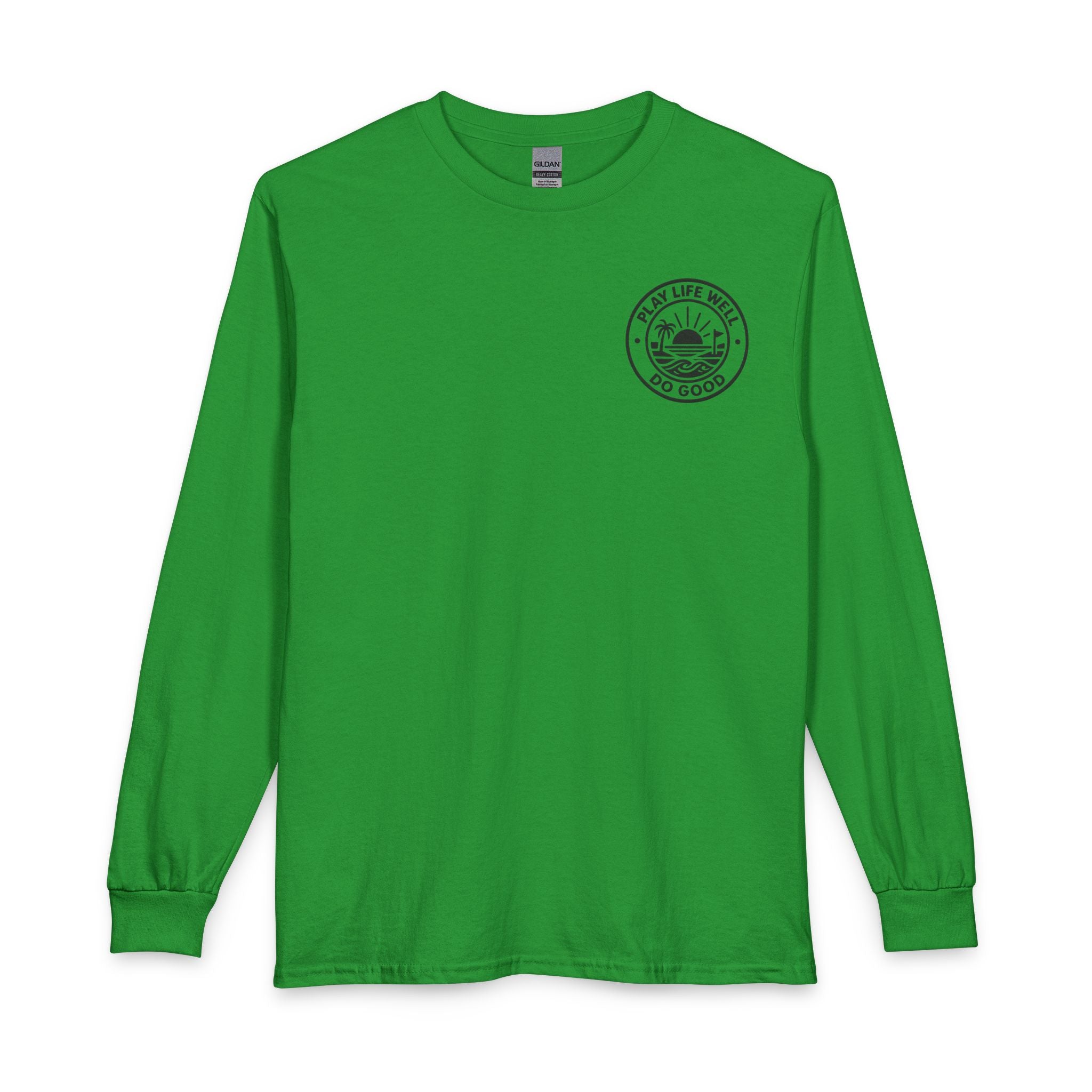 "Play Life Well" with Patriotic Eagle Vintage American Long Sleeve Crew