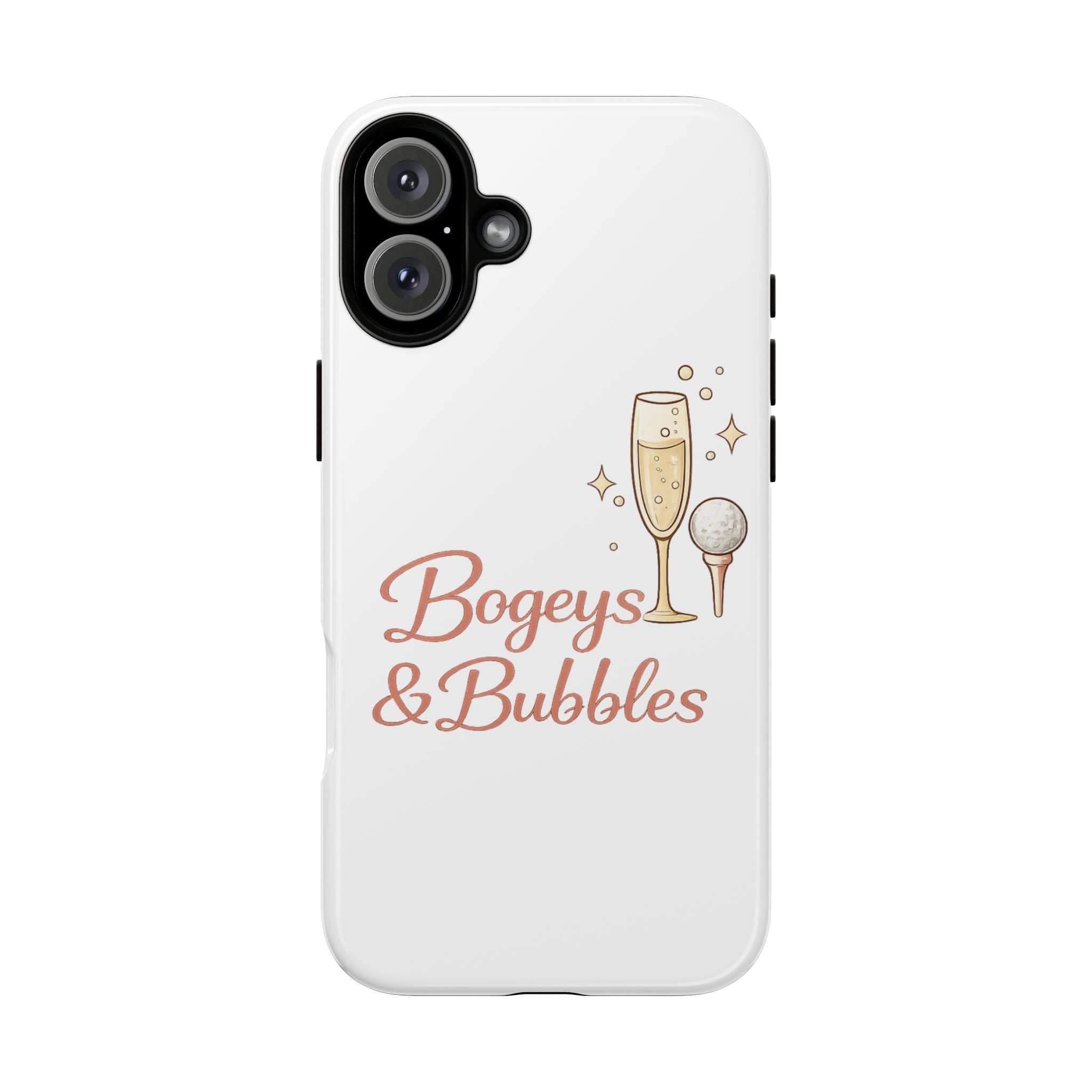 Phone Case — "Bogeys & Bubbles" Champagne Golf Design