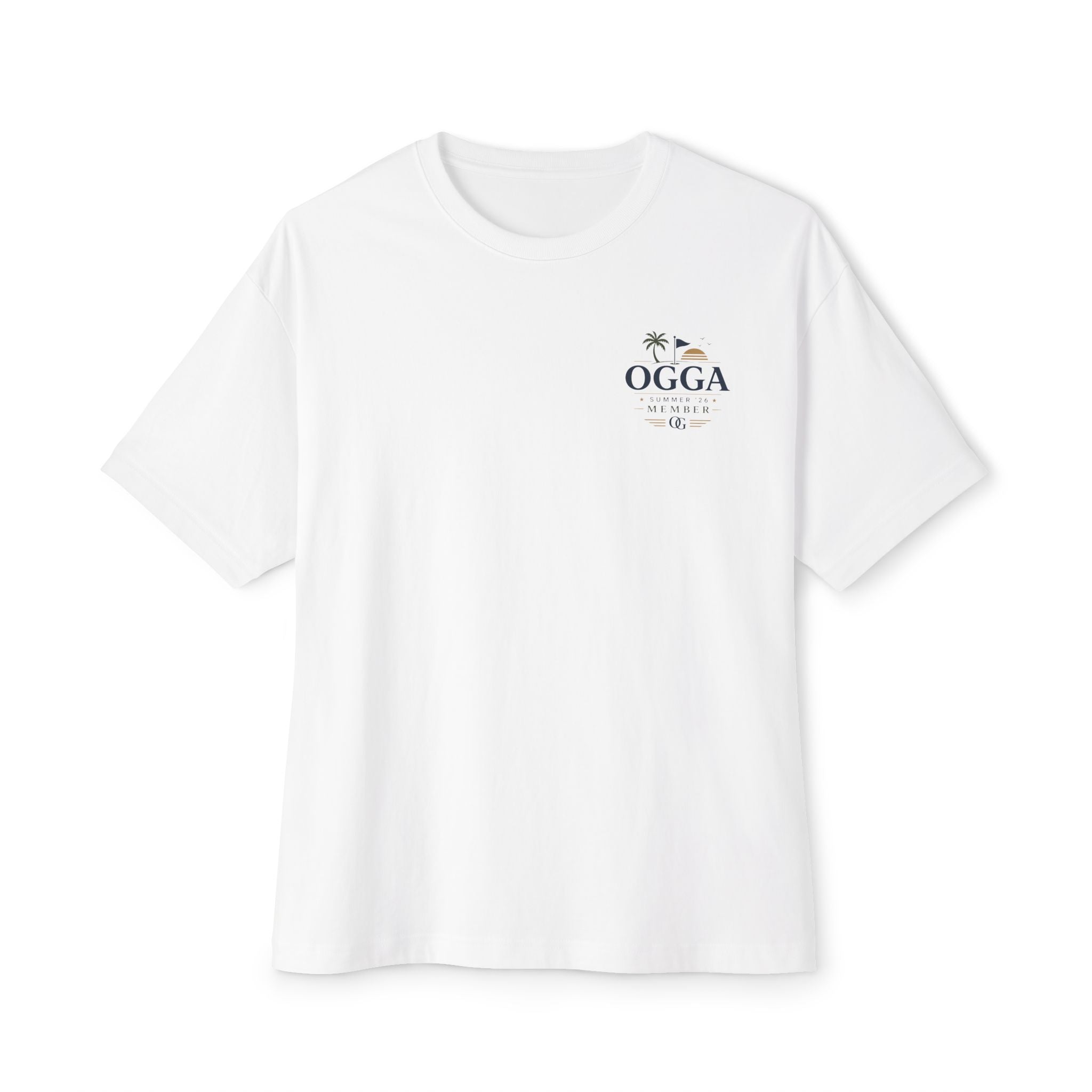 OGGA Beach Tee — "Live Free, Play Easy" Oversized Boxy T-Shirt