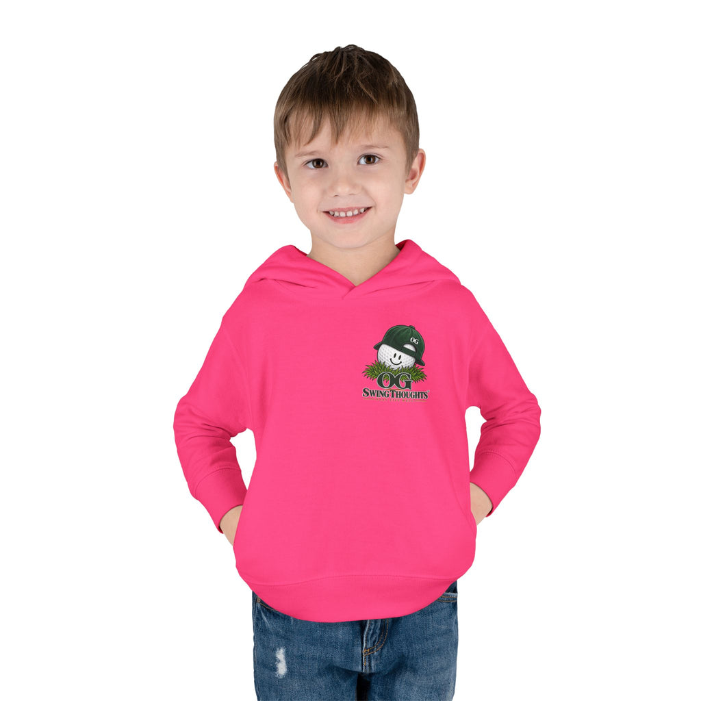 "Little Legend" Toddler Hoodie - 'OG Swing Thoughts' Cute Golf Kid Pullover Fleece
