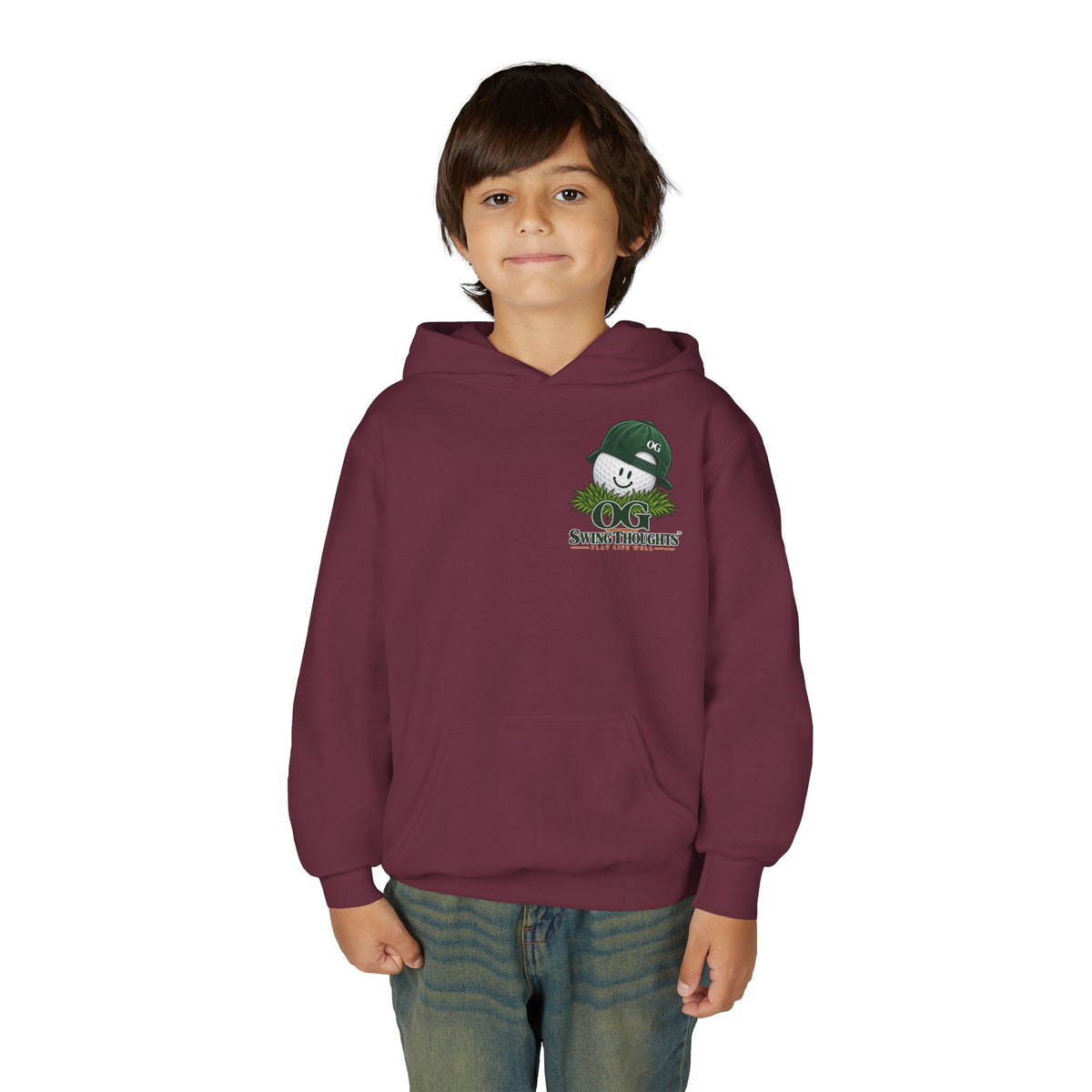 "Little Legend" Youth Golf Hoodie — "OG Swing Thoughts" Kids Golf Pullover
