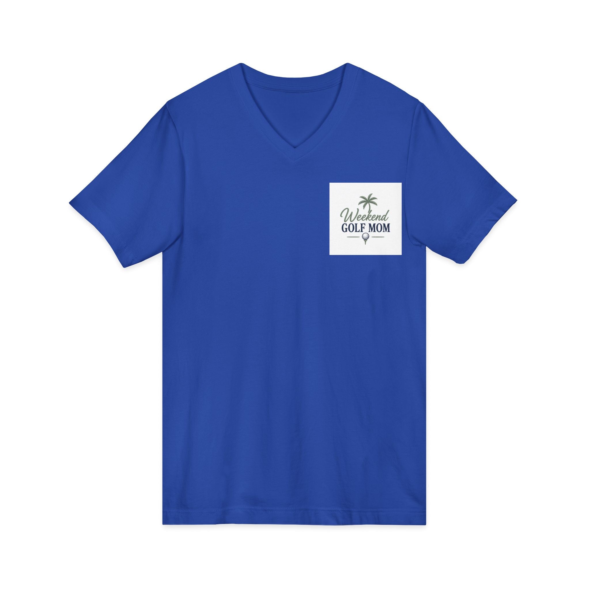 Weekend Golf Mom V-Neck Tee — Golfing Mom Graphic T-Shirt