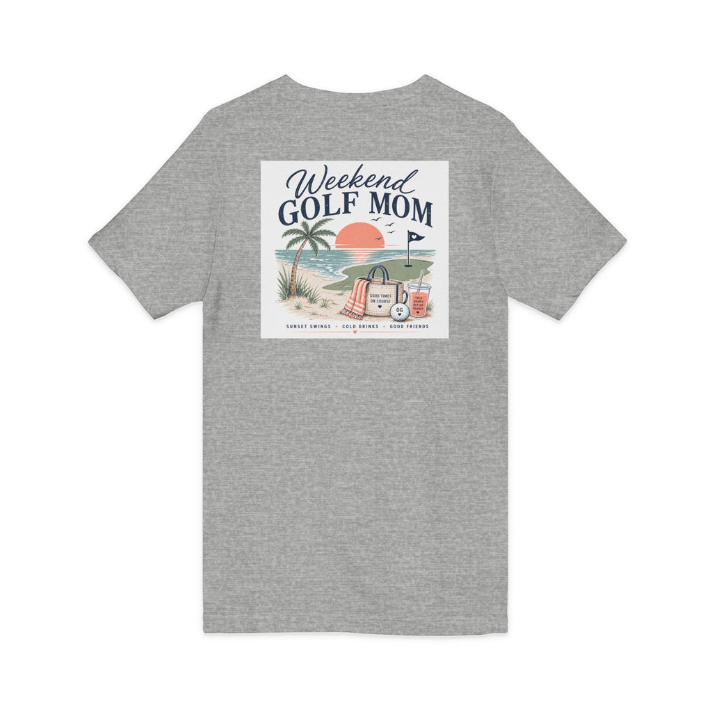 Weekend Golf Mom V-Neck Tee — Golfing Mom Graphic T-Shirt