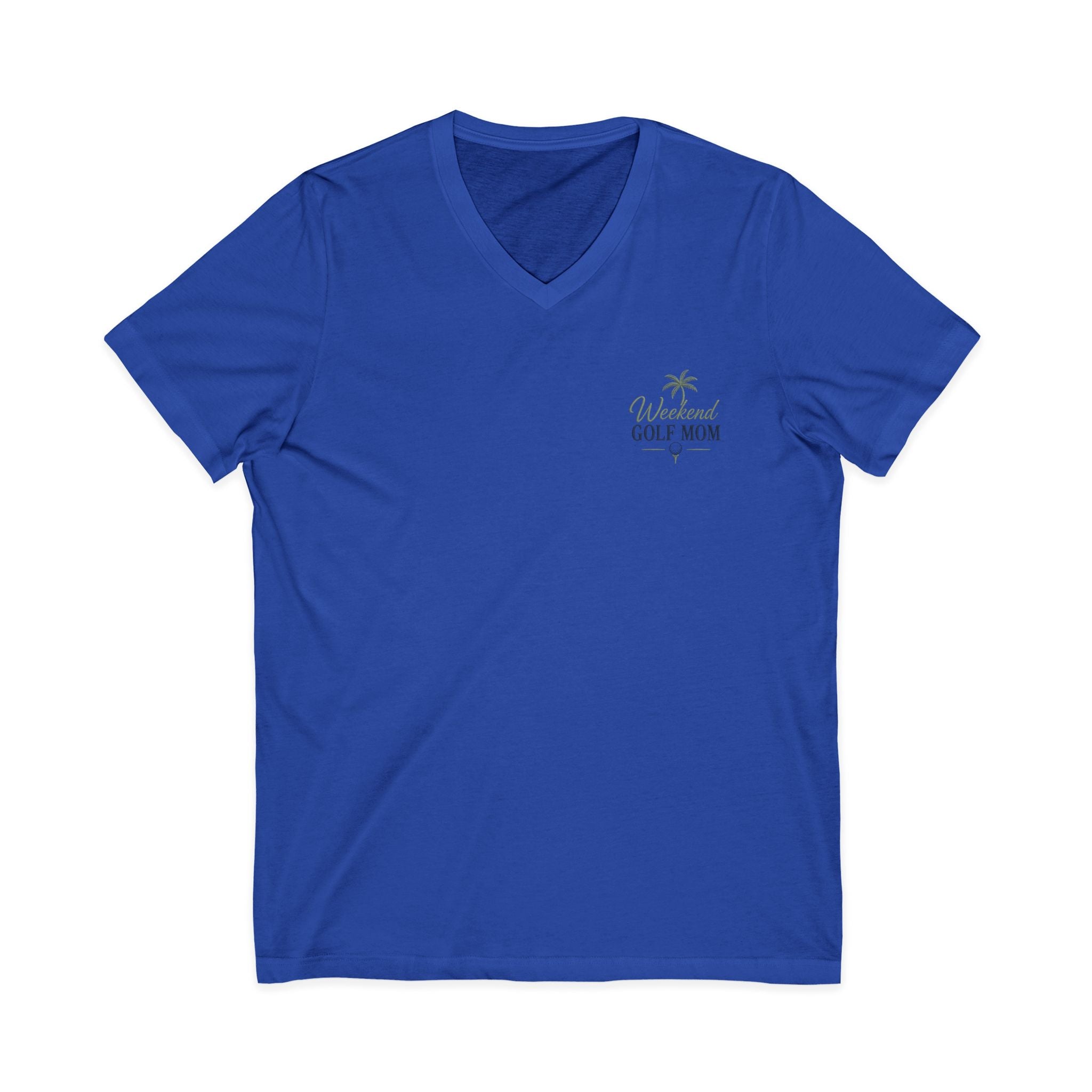Weekend Golf Mom V-Neck Tee — Golfing Mom Graphic T-Shirt