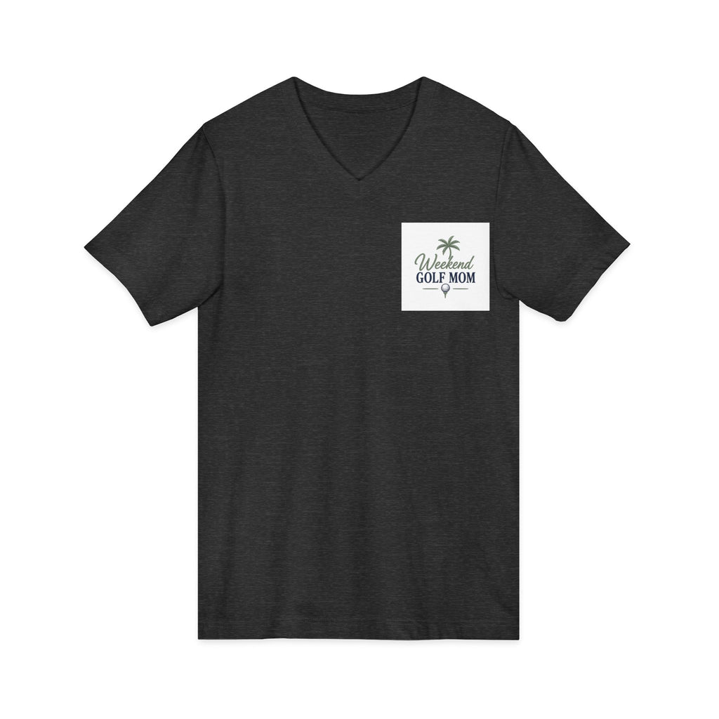 Weekend Golf Mom V-Neck Tee — Golfing Mom Graphic T-Shirt