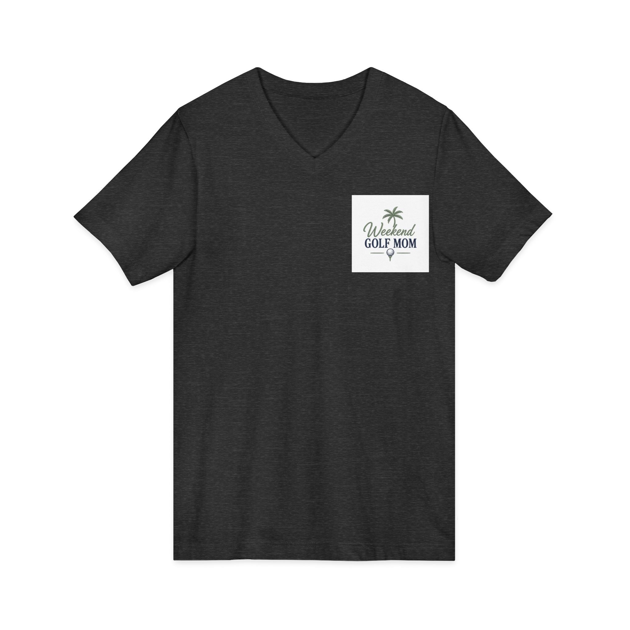 Weekend Golf Mom V-Neck Tee — Golfing Mom Graphic T-Shirt