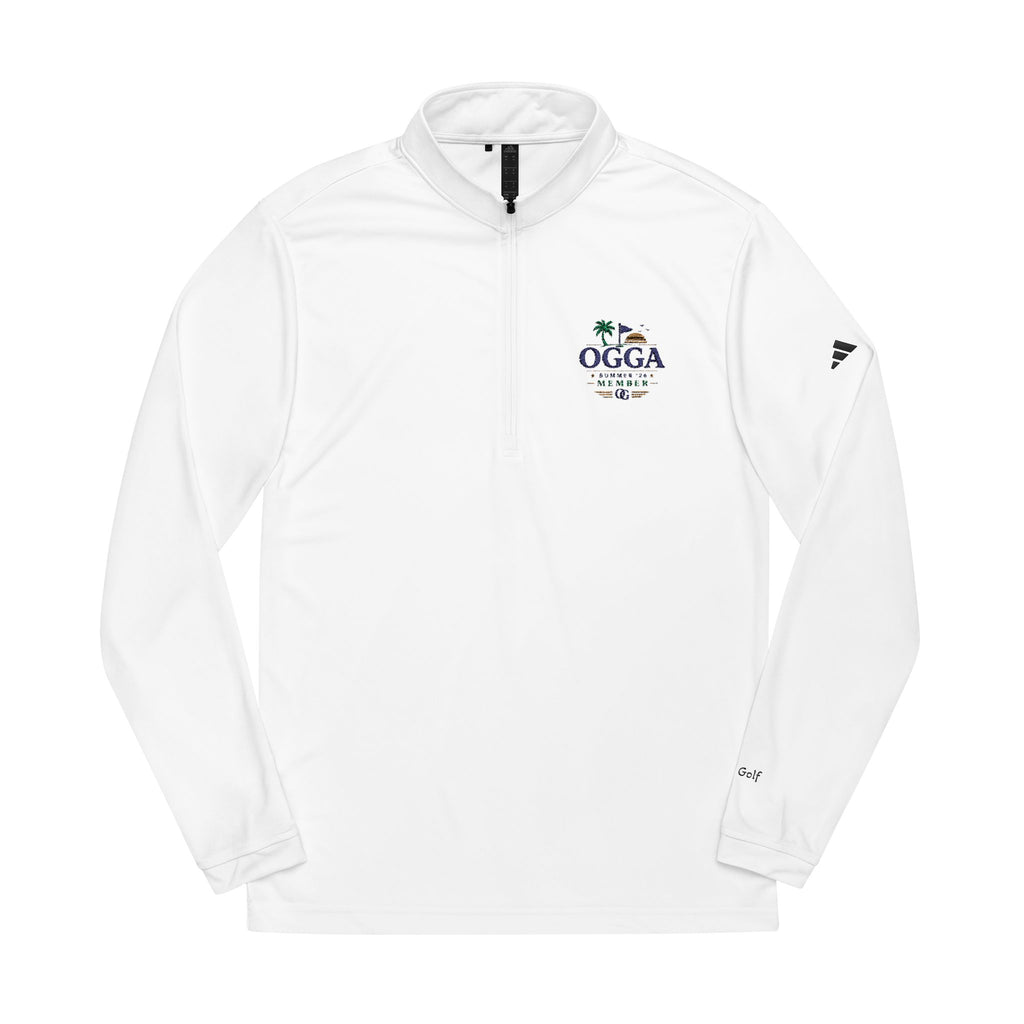 OGGA Embroidered Quarter-Zip Pullover — adidas Performance Golf Top
