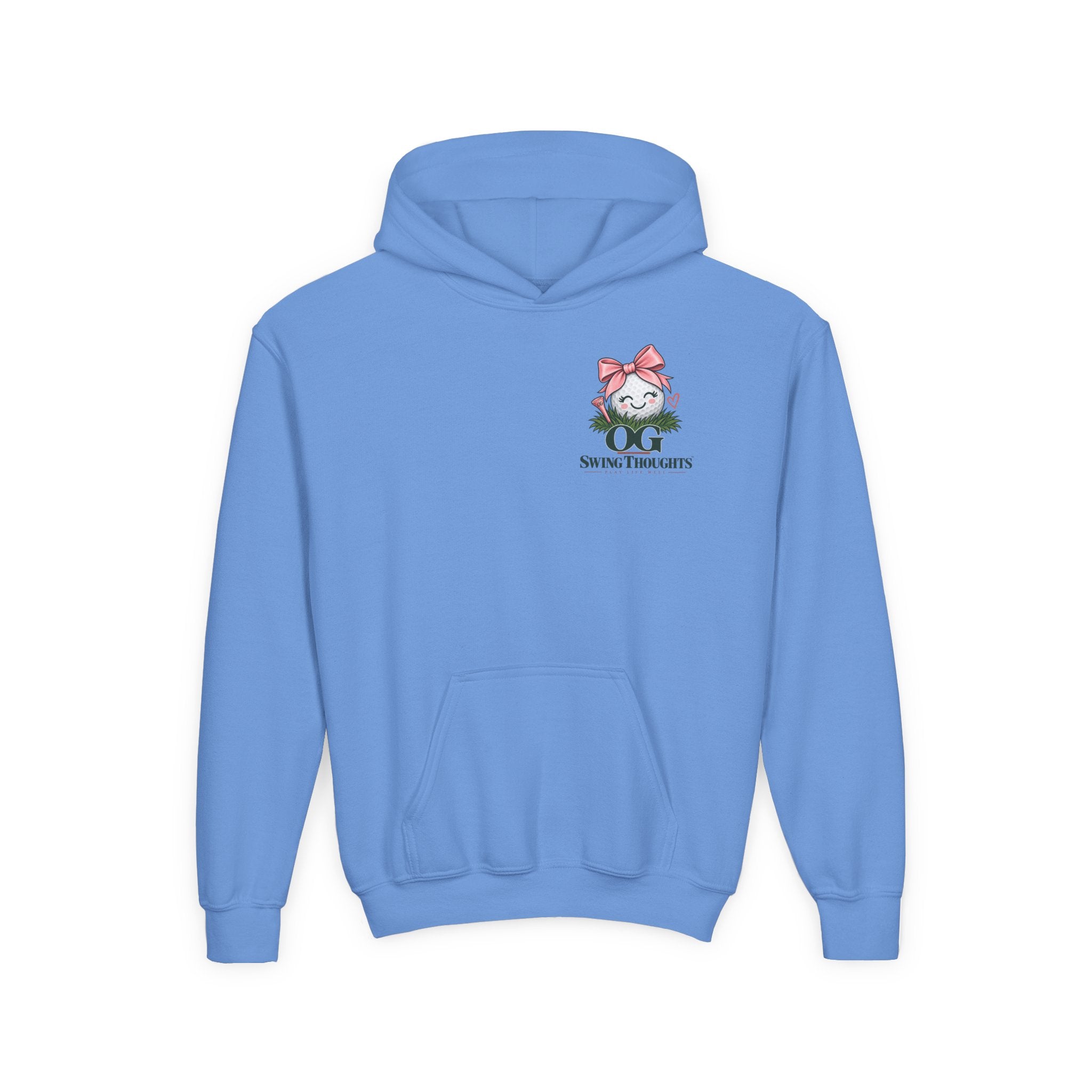 "Future Golf Pro" Youth Golf Hoodie — "OG Swing Thoughts" Cute Girl Golfer Graphic