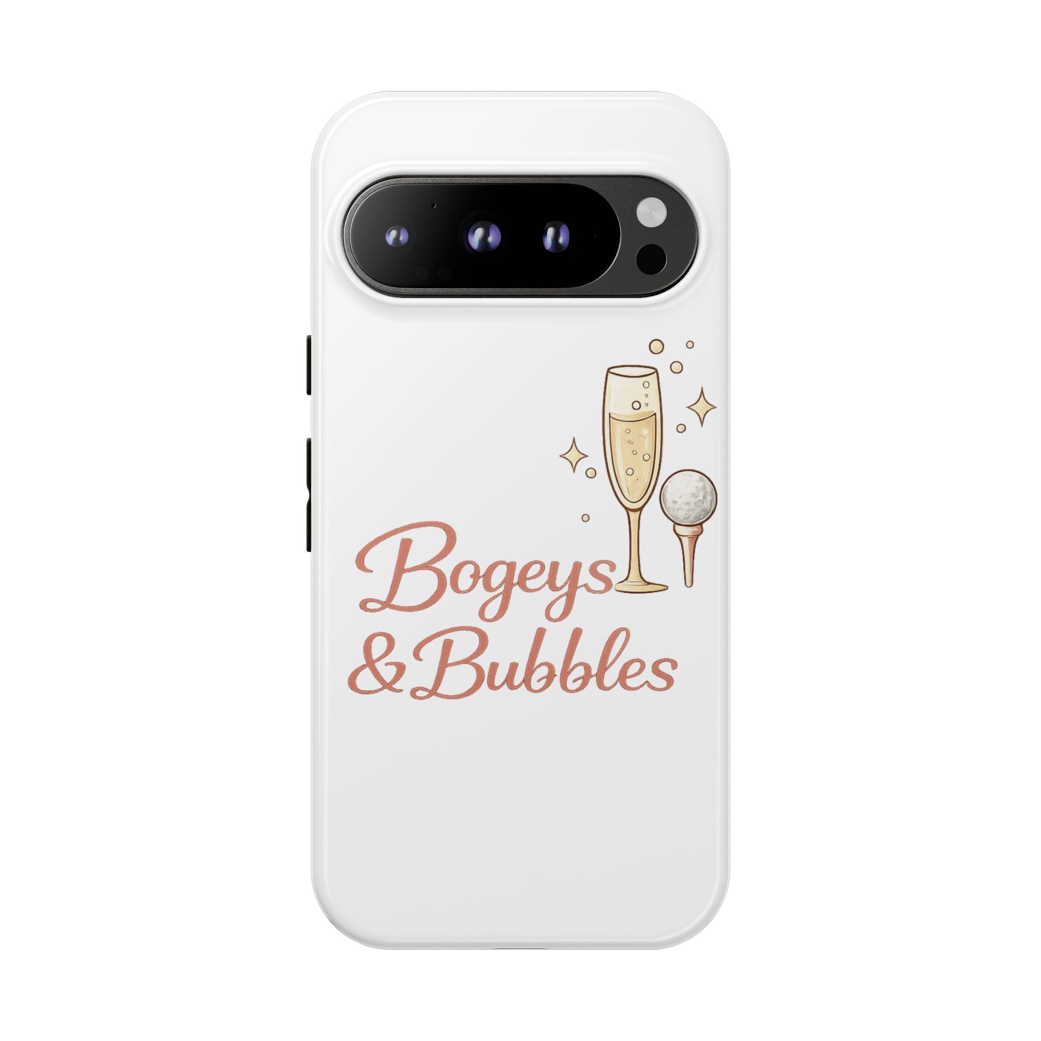 Phone Case — "Bogeys & Bubbles" Champagne Golf Design