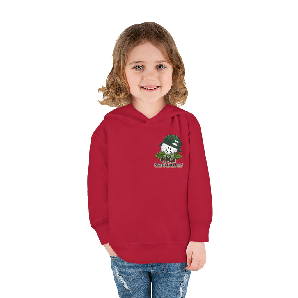 "Little Legend" Toddler Hoodie - 'OG Swing Thoughts' Cute Golf Kid Pullover Fleece