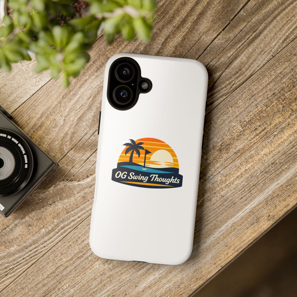 Phone Case - "OG Swing Thoughts" Tropical Sunset Design