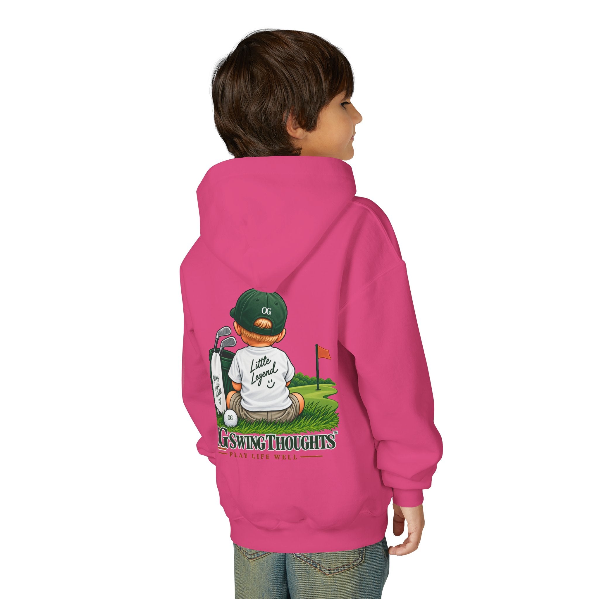 "Little Legend" Youth Golf Hoodie — "OG Swing Thoughts" Kids Golf Pullover