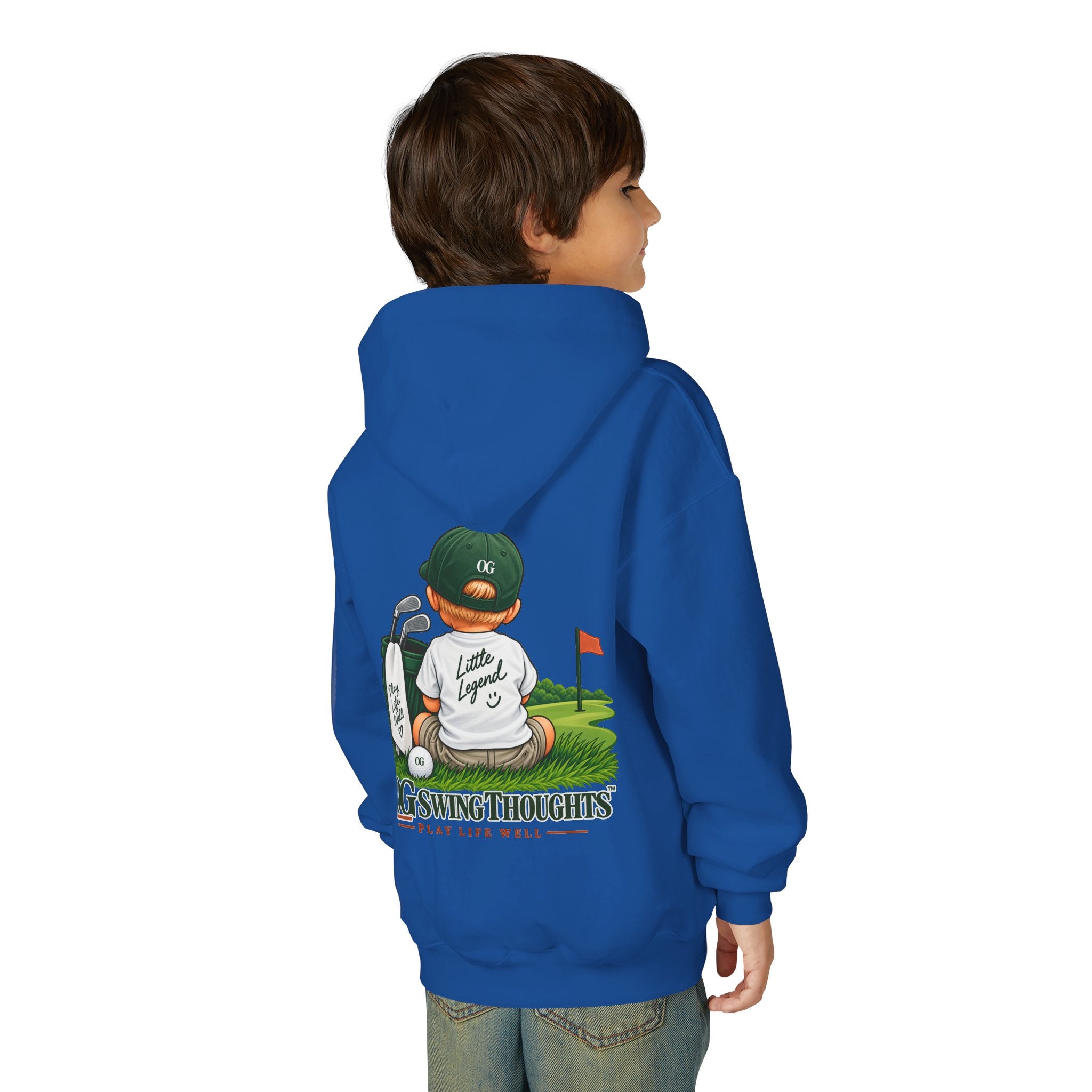 "Little Legend" Youth Golf Hoodie — "OG Swing Thoughts" Kids Golf Pullover