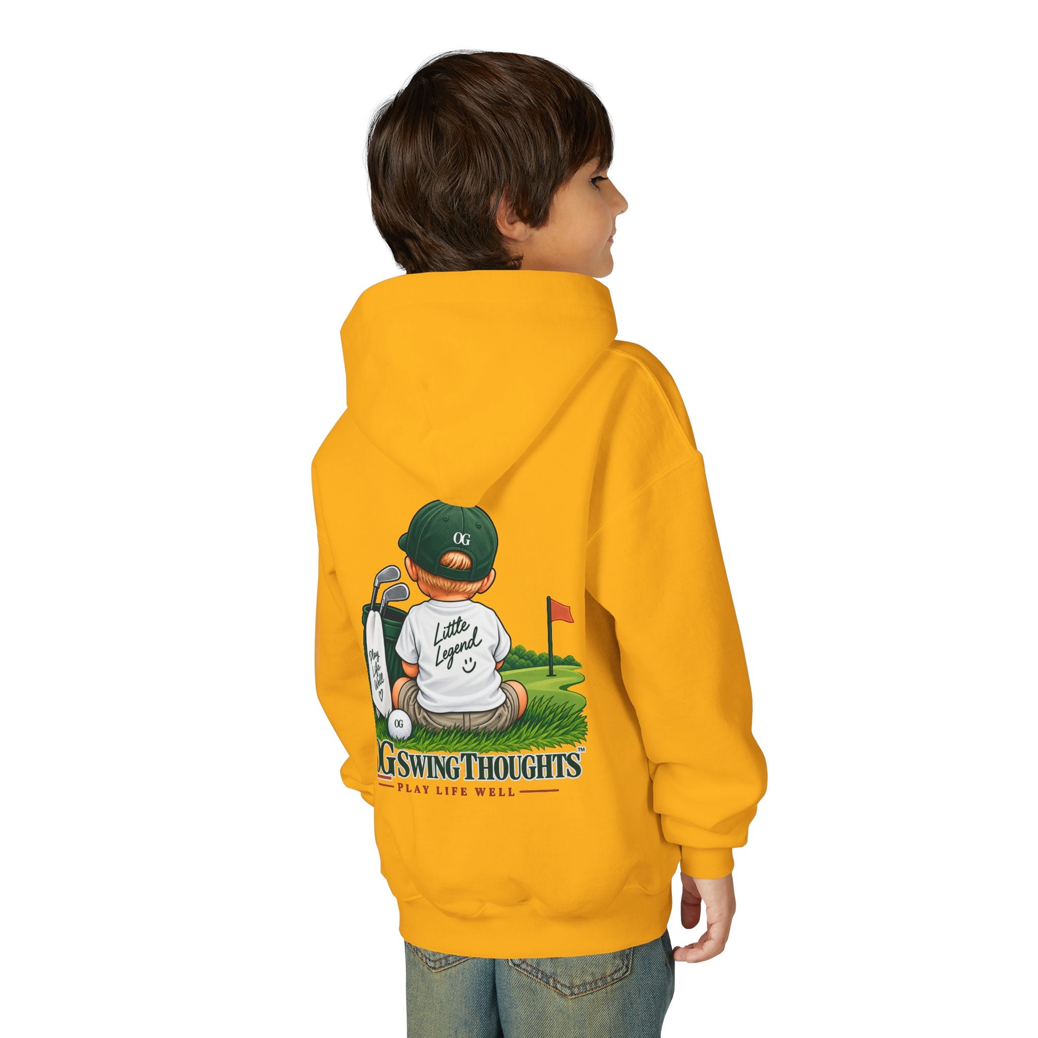 "Little Legend" Youth Golf Hoodie — "OG Swing Thoughts" Kids Golf Pullover